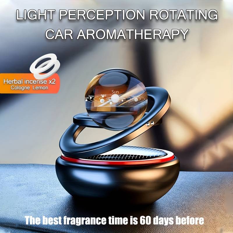 Car Air Freshener Solar Rotating Fragrance Decoration - Temu